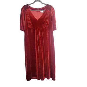 Ingrid & Isabel Women's V-Neck Velvet Dress Size Large Maternity Holiday Dress